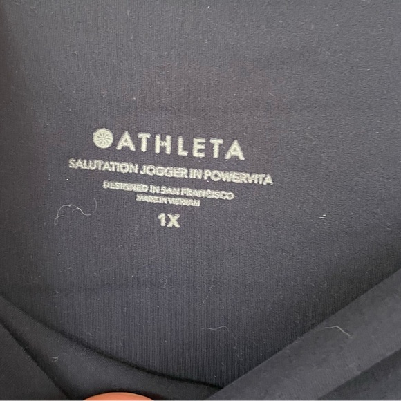 Athleta Salutation Jogger Powervita Navy Blue 1X 531288 High Rise Leggings - Picture 10 of 11